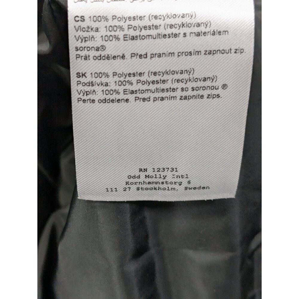 Odd Molly  851 Downfall Puffer Jacket Size 3 Large Black Full Zip Embroidered - Picture 5 of 16